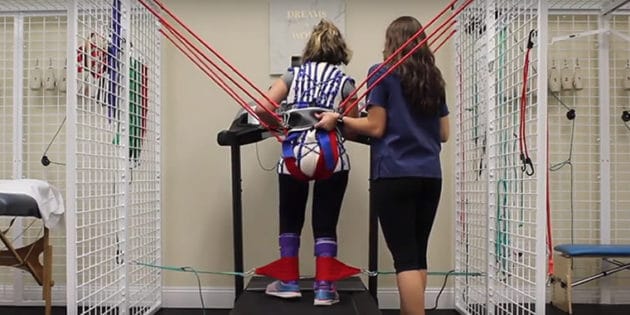 Child on treadmill